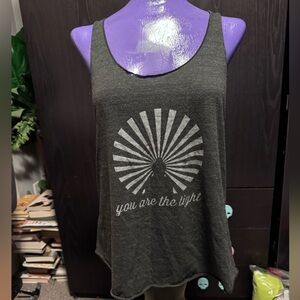 Charcoal Graphic Tank Top - 'You Are the Light'